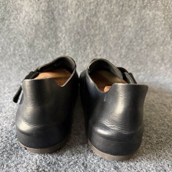 Birkenstock London Oiled Black Clog Buckle Shoes Mens Size EU 43 US 10 Leather
